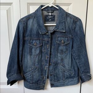 Ann Taylor LOFT Dark Wash Denim Jacket